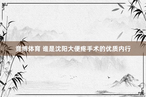 竞博体育 谁是沈阳大便疼手术的优质内行