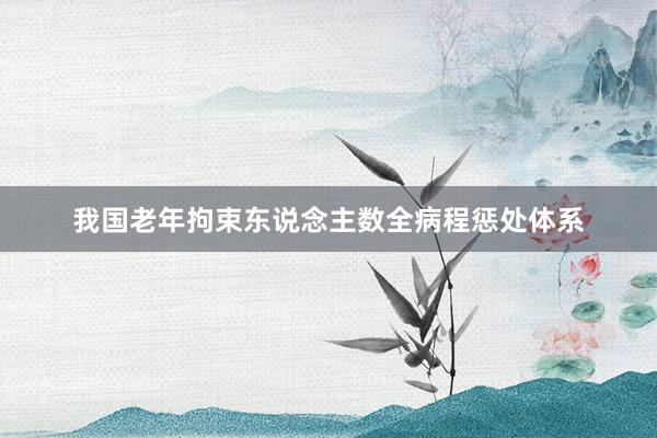 我国老年拘束东说念主数全病程惩处体系